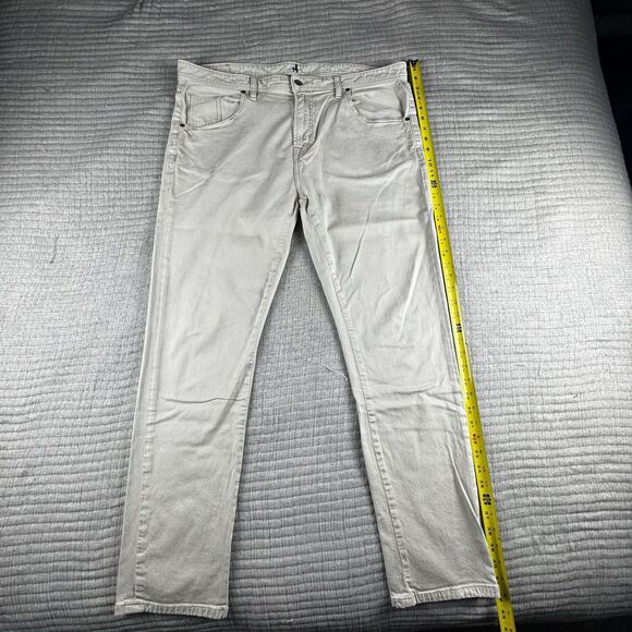 Johnnie-O Hugo Classy Pant Men 38x30 Light Khaki 5-Pocket Stretch Chino Perform - Picture 2 of 9